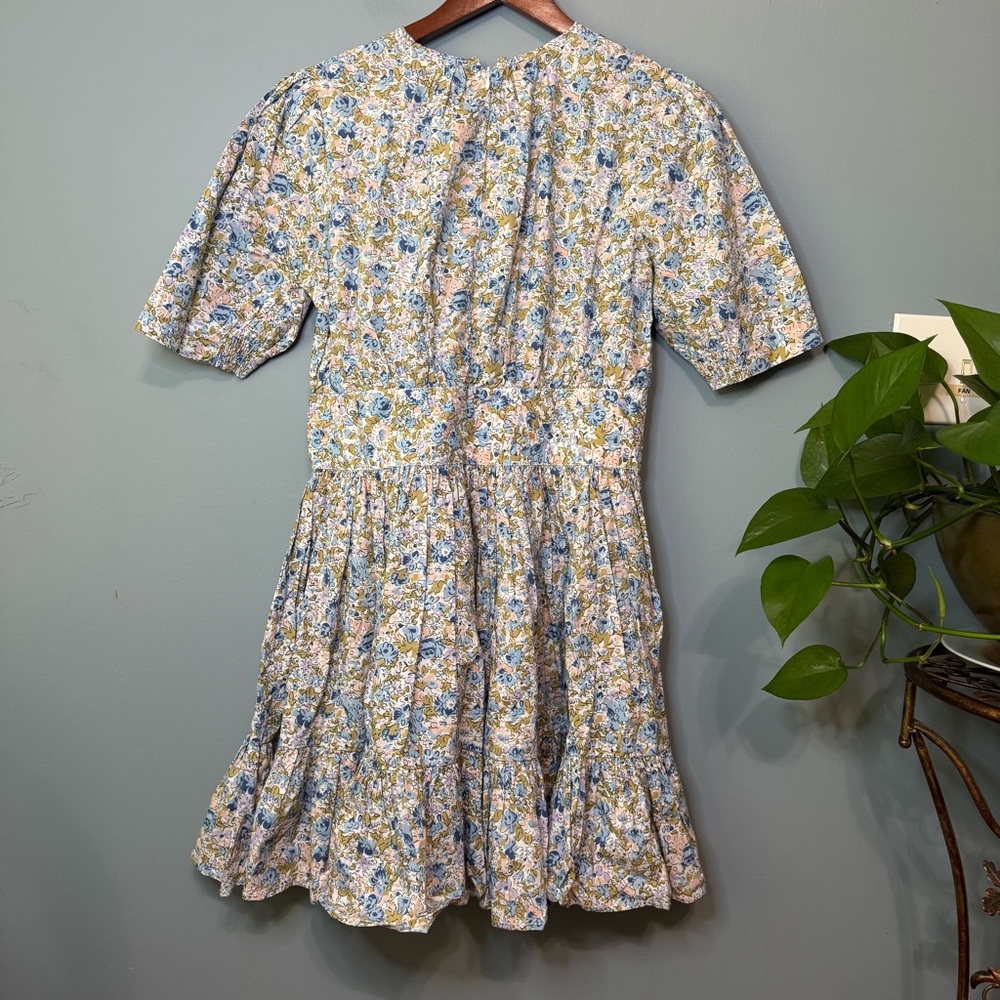 ByTiMo Blossom Floral 100% Cotton Poplin Mini Dress. Fit Flare. NWT. Medium - Picture 10 of 14